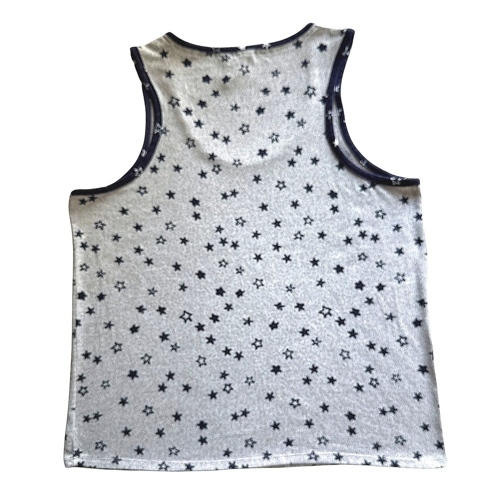 Lucky Brand Tank Top Womens XL Star Print Sleeveless Casual Blue Gray - Picture 2 of 5
